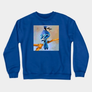 Blue Jay Digital Oil Painting Crewneck Sweatshirt